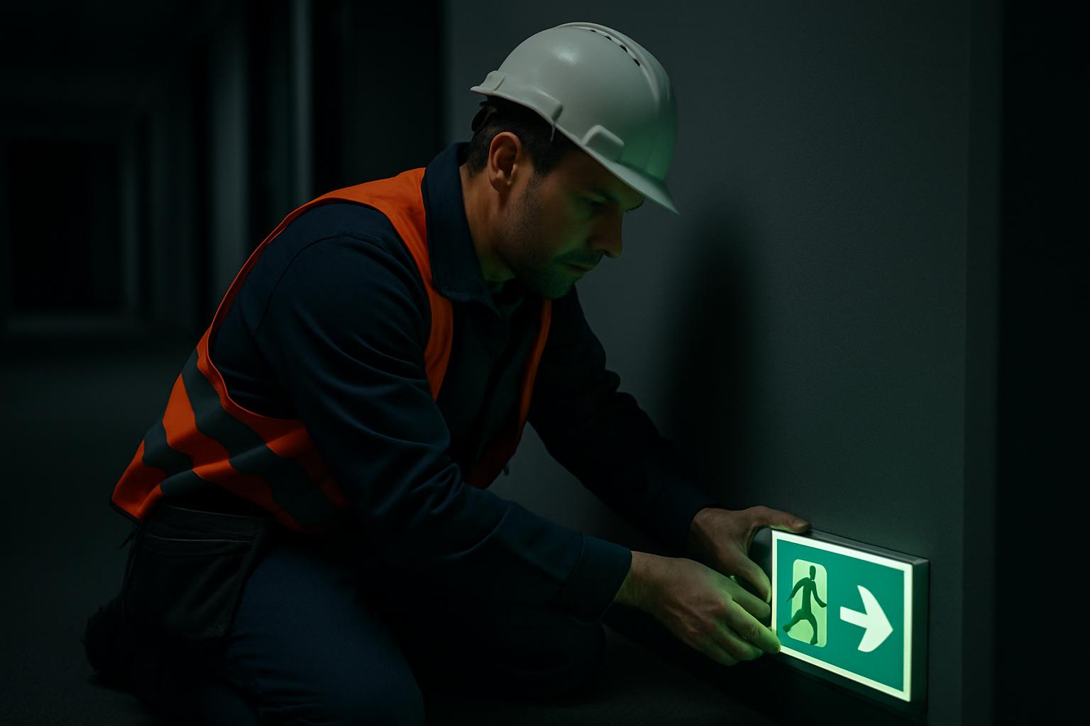 Signalétique photoluminescente : quand les panneaux brillent dans le noir pour sauver des vies