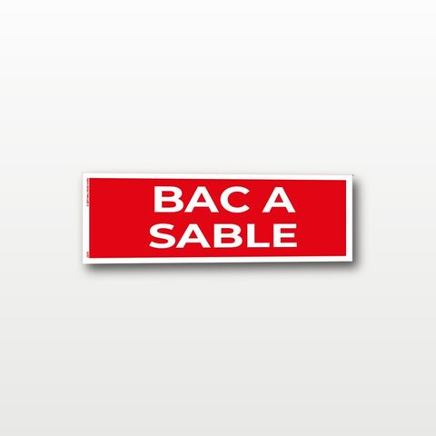 Bac à sable – Panneau de Signalisation - 20 x 8 cm