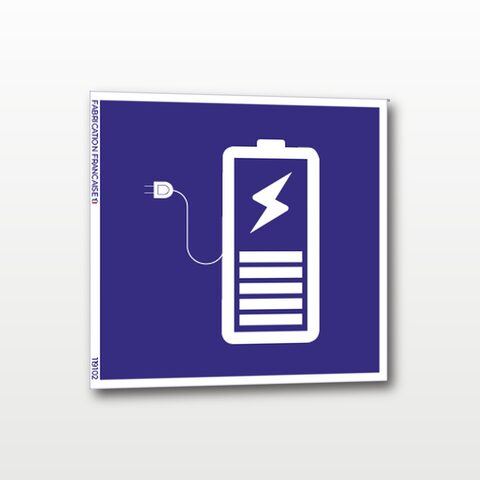 Borne de rechargement – Panneau de Signalisation - 10 x 10 cm