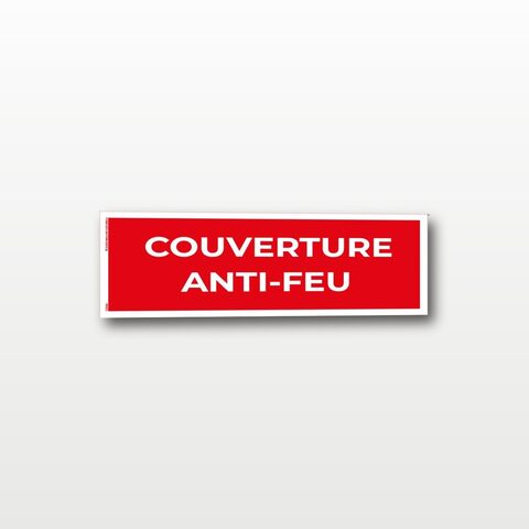 Couverture anti-feu – Panneau de Signalisation - 20 x 8 cm