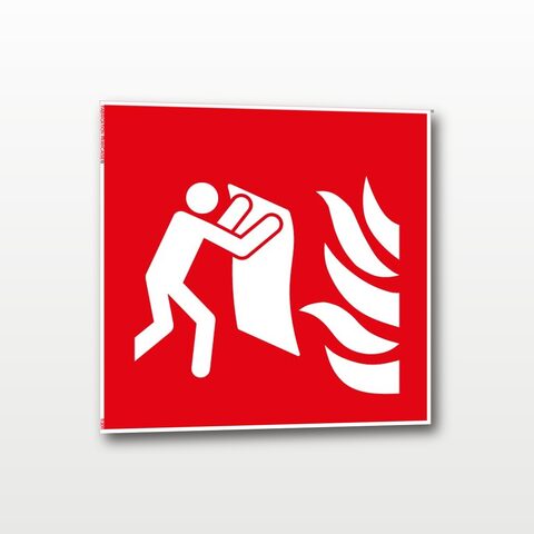 Couverture anti-feu – Panneau de Signalisation - Carré - 10 x 10 cm