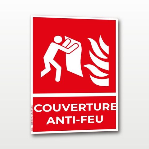 Couverture anti-feu – Panneau de Signalisation - Portrait - A4