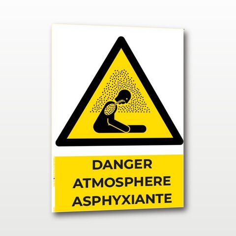 Danger atmosphère asphyxiante – Panneau de Signalisation - A5