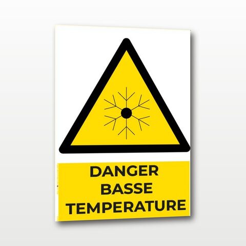 Danger basse température – Panneau de Signalisation - A4