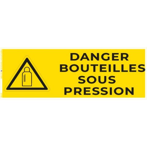 danger bouteilles sous pression – panneau de signalisation