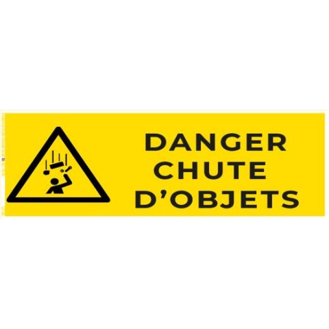 danger chute d’objets – panneau de signalisation