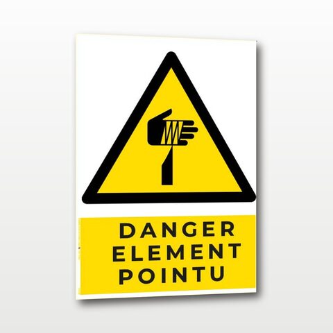 Danger élément pointu – Panneau de Signalisation - A5