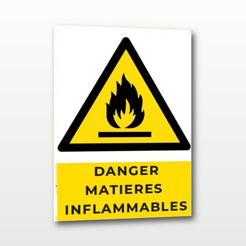 Danger matières inflammables – Panneau de Signalisation -A5