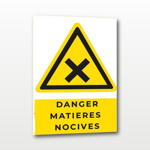 Danger matières nocives – Panneau de Signalisation - A4