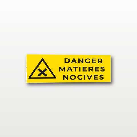 Danger matières nocives – Panneau de Signalisation - Rectangulaire - 20 x 8 cm