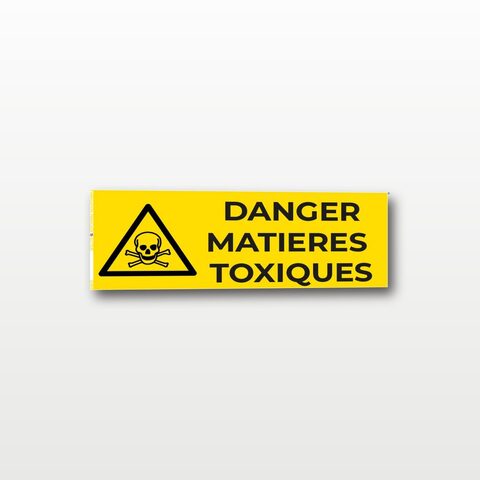 Danger matières toxiques – Panneau de Signalisation - Rectangulaire - 15 x 6 cm