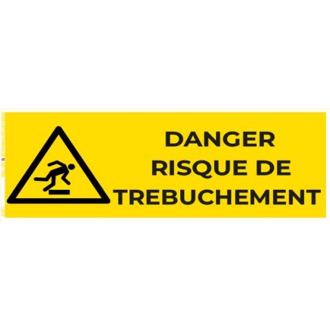 danger risque de trébuchement – panneau de signalisation