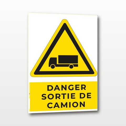Danger sortie de camion – Panneau de Signalisation - A5