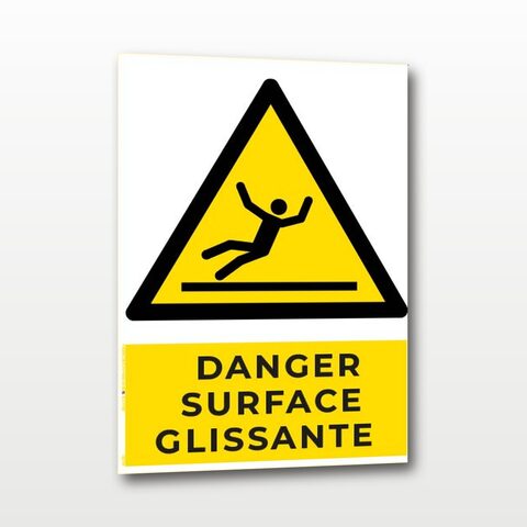 Danger surface glissante – Panneau de Signalisation - A4