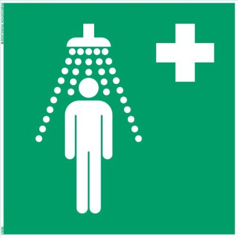 douche de sécurité – panneau de signalisation