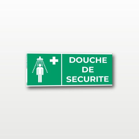 Douche de sécurité – Panneau de Signalisation - Rectangulaire - 15 x 6 cm