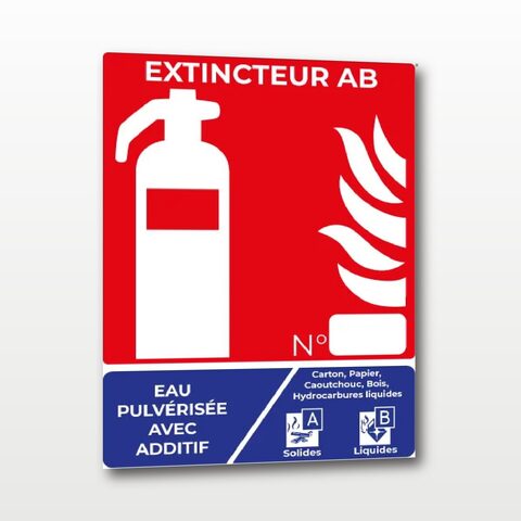 Eau pulvérisée avec additif 10 x 15 cm - Classe AB