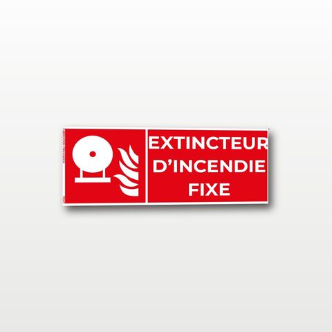 Extincteur d’incendie fixe – Panneau de Signalisation - Rectangulaire - 15 x 6 cm