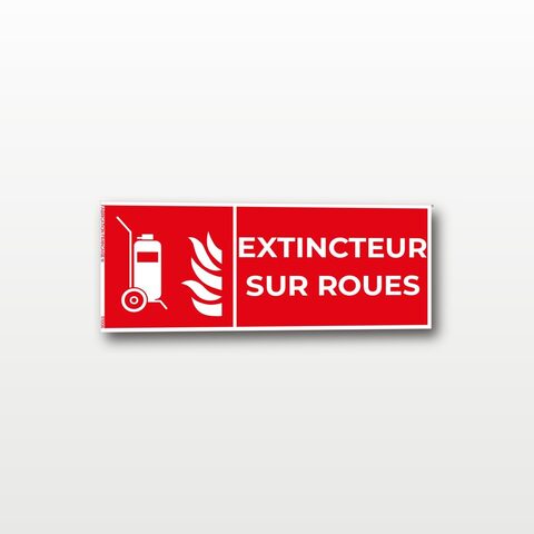 Extincteur d’incendie sur roues - Rectangulaire - 15 x 6 cm