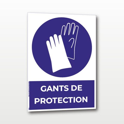 Gants de protection obligatoires – Panneau de Signalisation - A5