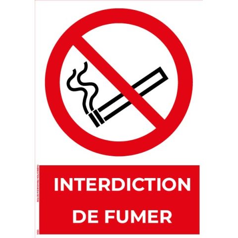 interdiction de fumer – panneau de signalisation a4