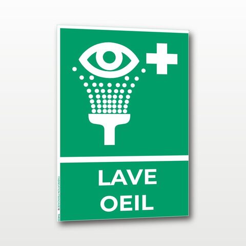 Lave-œil – Panneau de Signalisation - Portrait - A4