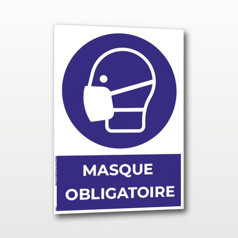 Masque obligatoire – Panneau de Signalisation - A4