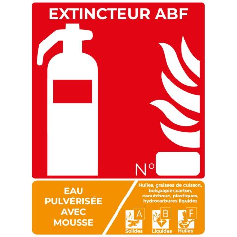 panneau extincteur abfo 15 x 20cm 1