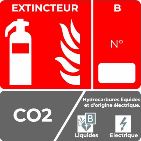 panneau extincteur b