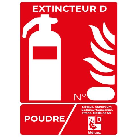 panneau extincteur d poudre 15 x 20cm