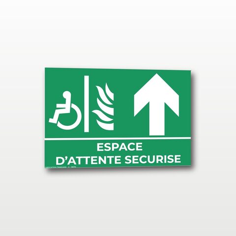 Panneaux Espace d’Attente Sécurisé - A4 - Haut