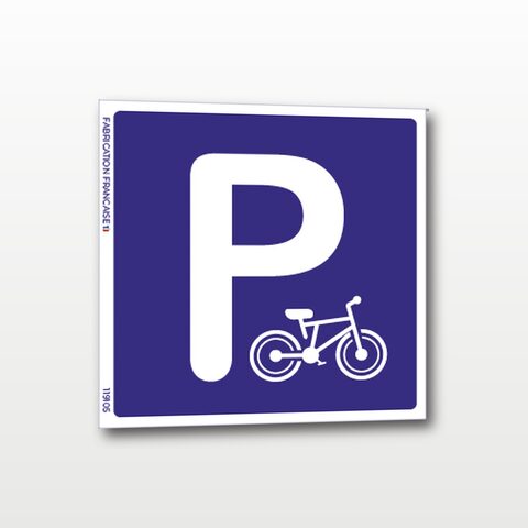 Parking à vélo – Panneau de Signalisation - 10 x 10 cm