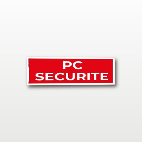 PC Sécurité – Panneau de Signalisation - 20 x 8 cm
