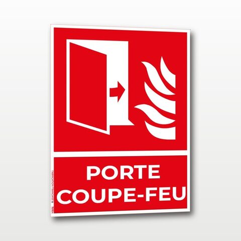 Porte coupe-feu – Panneau de Signalisation - Portrait - A4