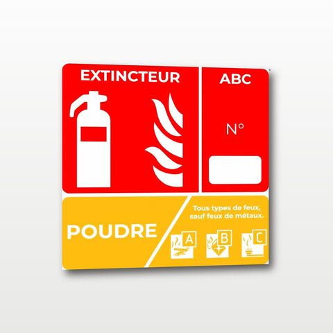 Poudre – 10 x 10 cm – Classe ABC