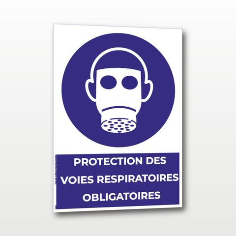 Protection des voies respiratoires obligatoire – Panneau de Signalisation - A5