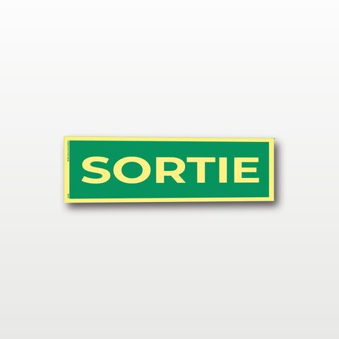Sortie – Panneau Photoluminescent - 20 x 8 cm