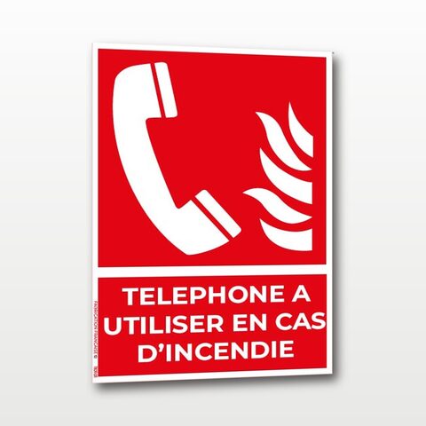 Téléphone à utiliser en cas d’incendie - Portrait - A5