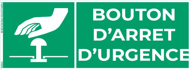 bouton d’arrêt d’urgence – panneau de signalisation