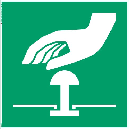 bouton d’arrêt d’urgence – panneau de signalisation