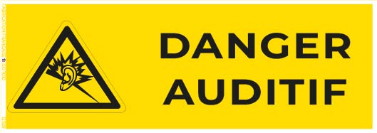 danger auditif – panneau de signalisation