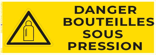 danger bouteilles sous pression – panneau de signalisation