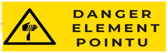 danger élément pointu – panneau de signalisation
