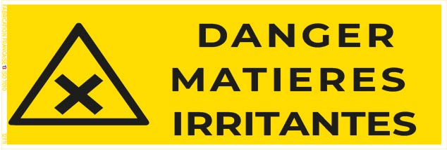 danger matières irritantes – panneau de signalisation a5 (copie)
