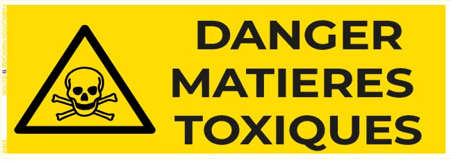 danger matières toxiques – panneau de signalisation