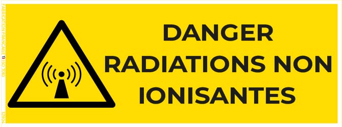danger radiations non ionisantes – panneau de signalisation