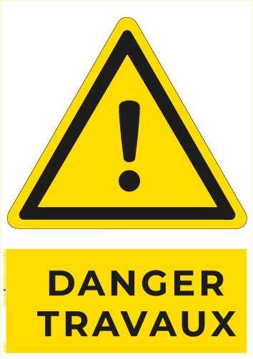danger travaux – panneau de signalisation