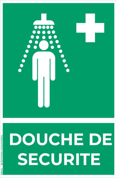 douche de sécurité – panneau de signalisation