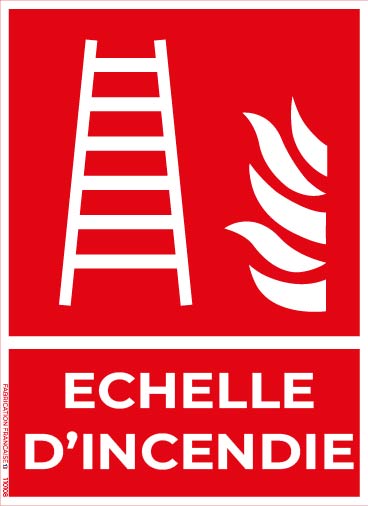 Échelle d’incendie – panneau de signalisation
