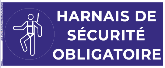harnais de sécurité obligatoire – panneau de signalisation